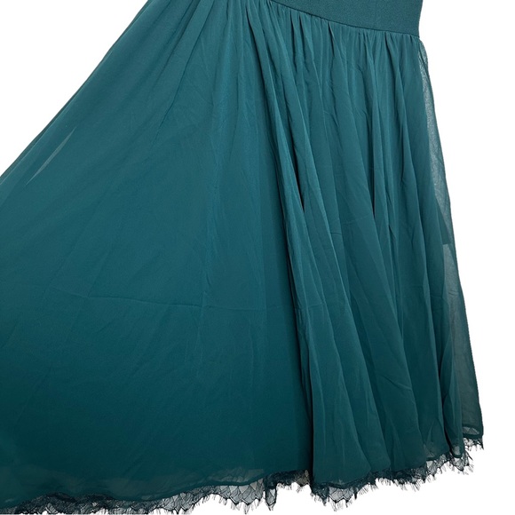 NWT Dress the Population Corey Chiffon Dress in Green size Medium. - Picture 2 of 8